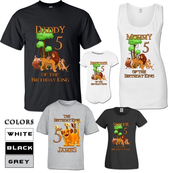 Lion King birthday shirt Tshirt T-shirt Disney Family | Etsy