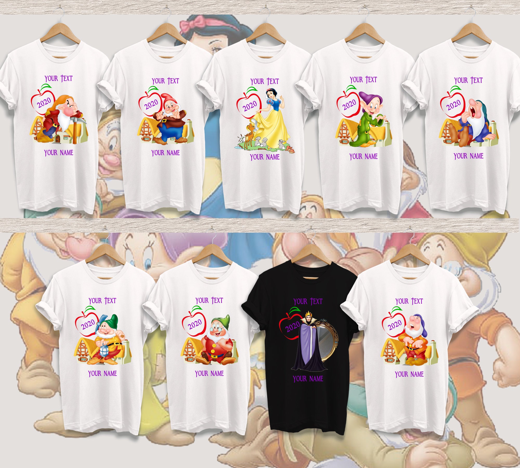 Snow White Shirt Seven Dwarfs Shirts 