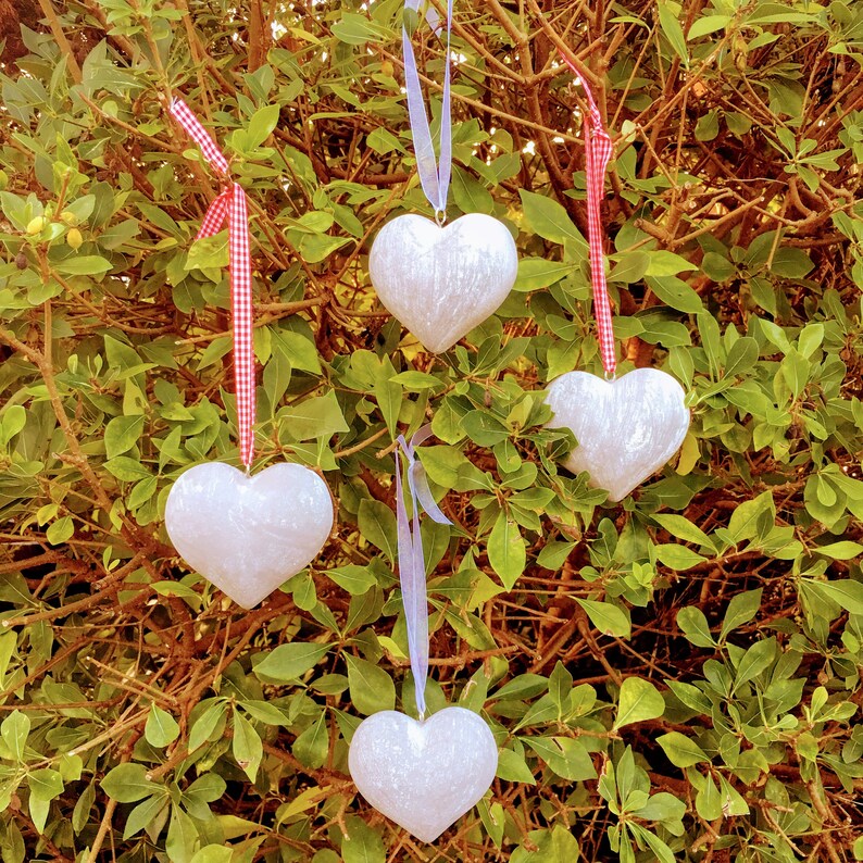 Shabby Chic Wooden Heart Hanging Decoration Christmas Tree