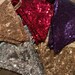 Sparkly Silver, Purple, Gold, Red, Rose Gold Sequin Flag Bunting, Bunting, Garland, Wedding Decoration, Sequins, 