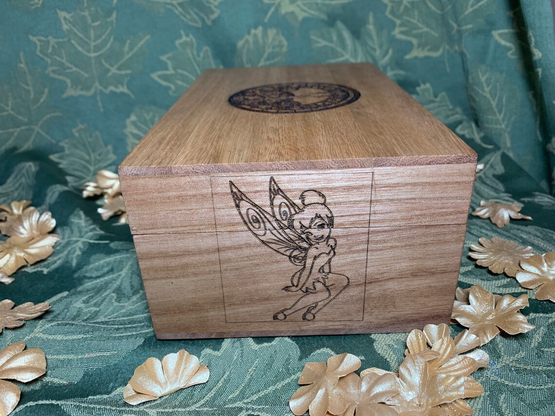 tinkerbell wooden toy box