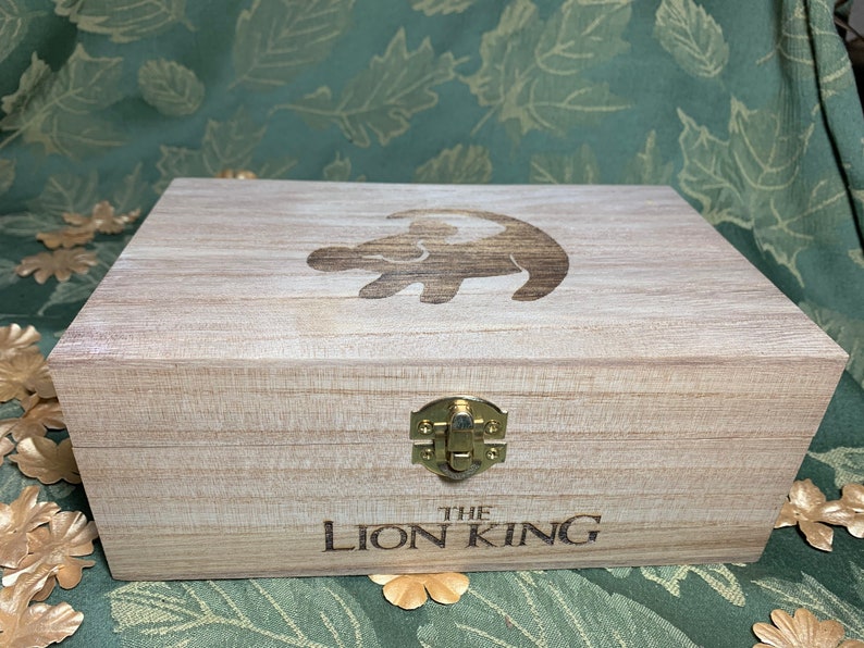 Lion King Engraved wooden box Custom Boxes Gifts Etsy