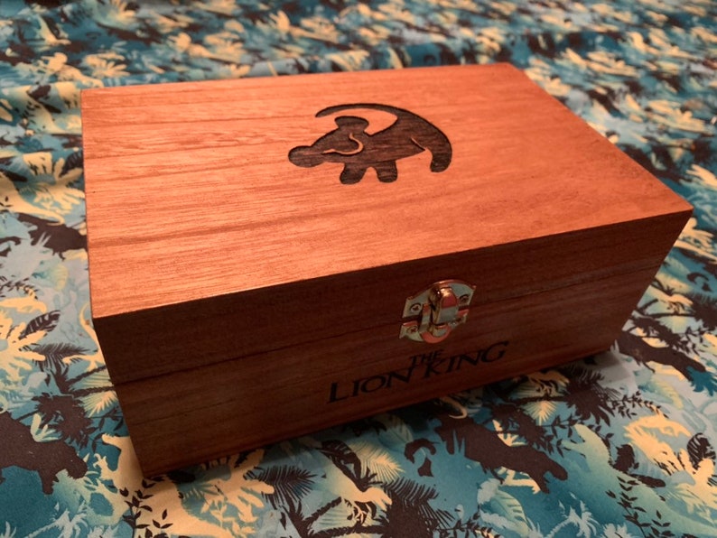 Lion King Engraved wooden box Custom Boxes Gifts Etsy