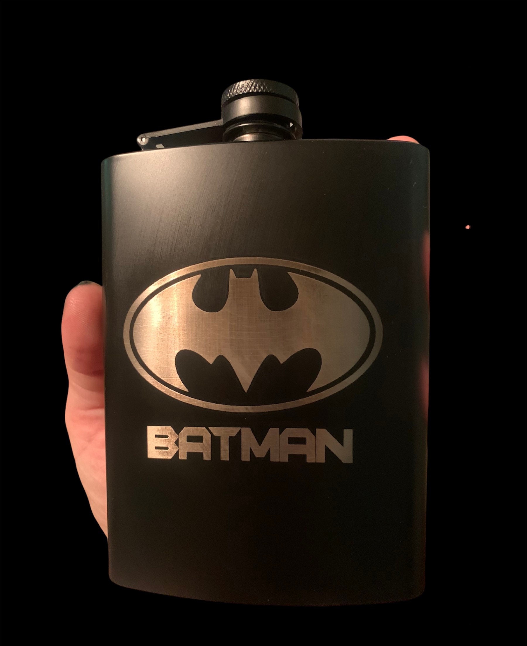 The Batman Engraved Flask 8 Oz - Etsy