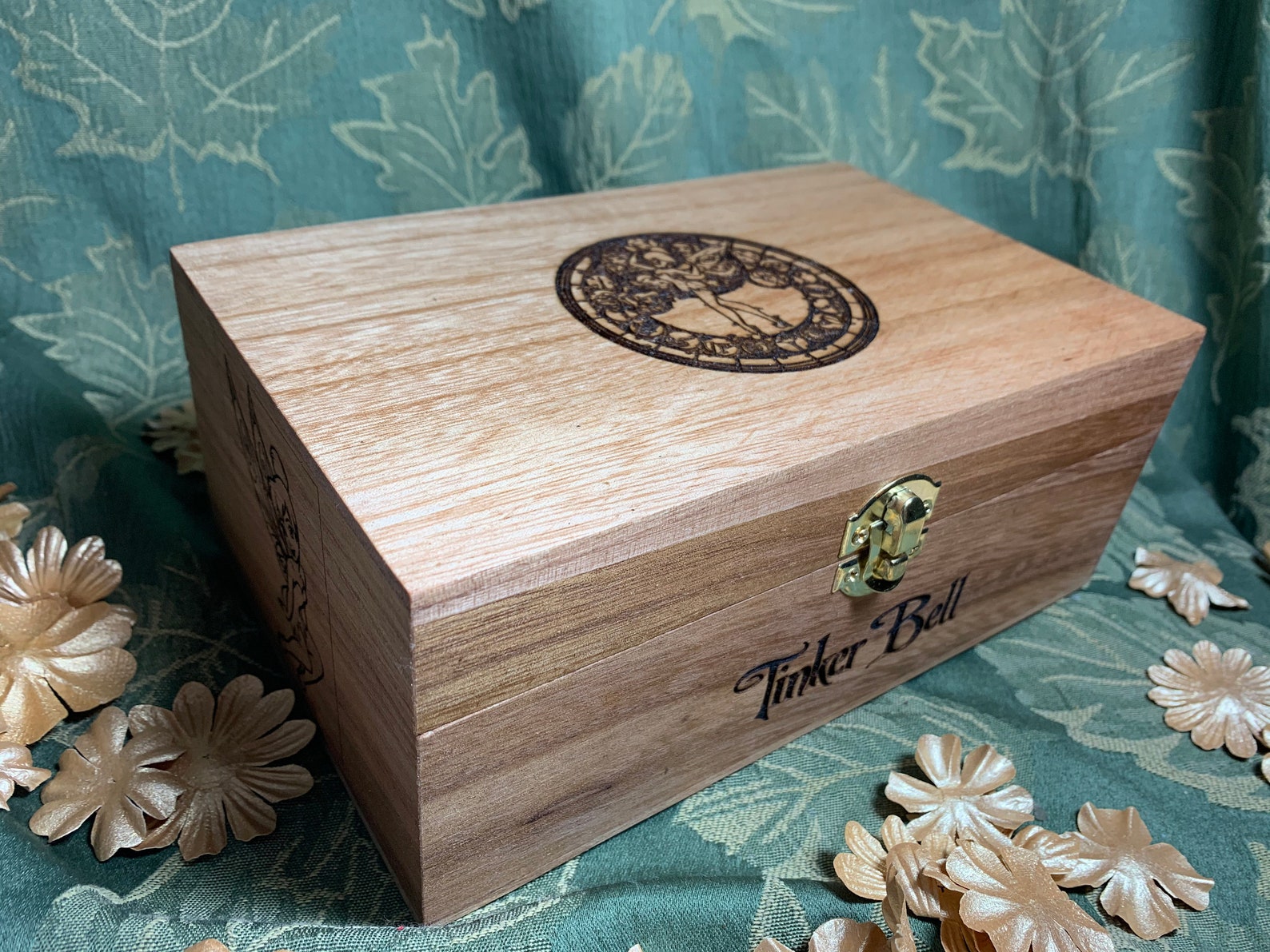 tinkerbell wooden toy box