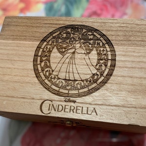 Cinderella Engraved wooden box