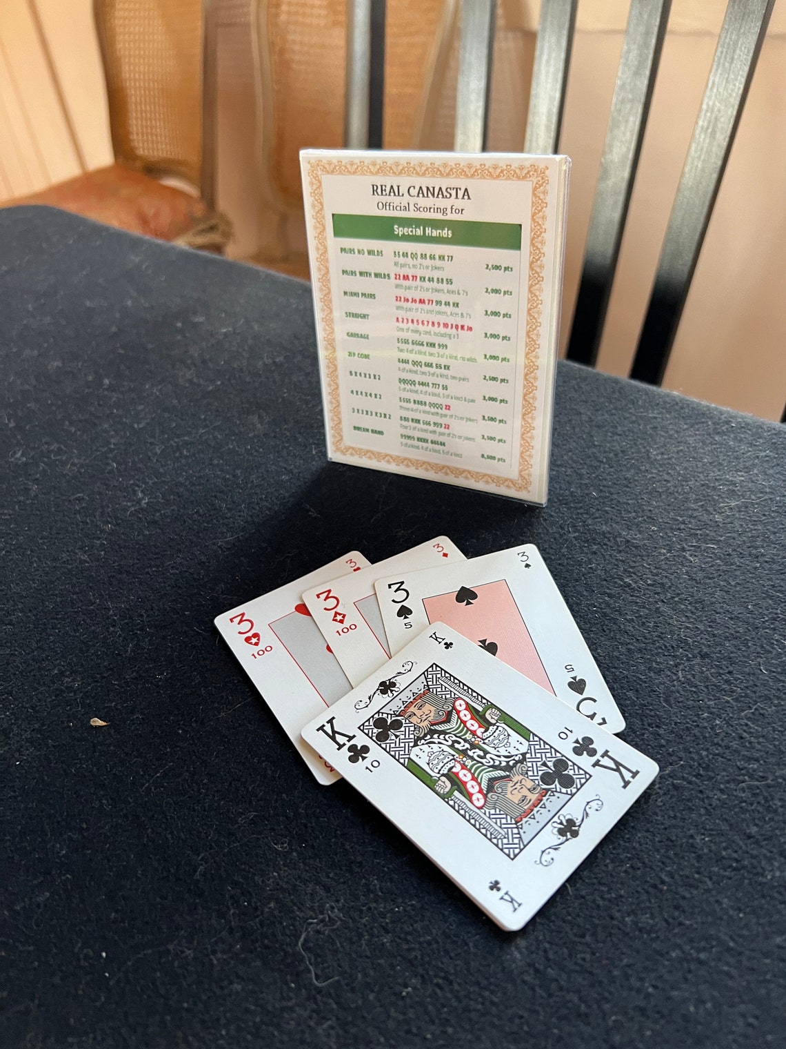 Canasta Special Hands Display for Table Top - Etsy