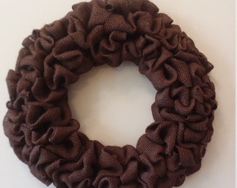 Brown Burlap Wreath - Etsy