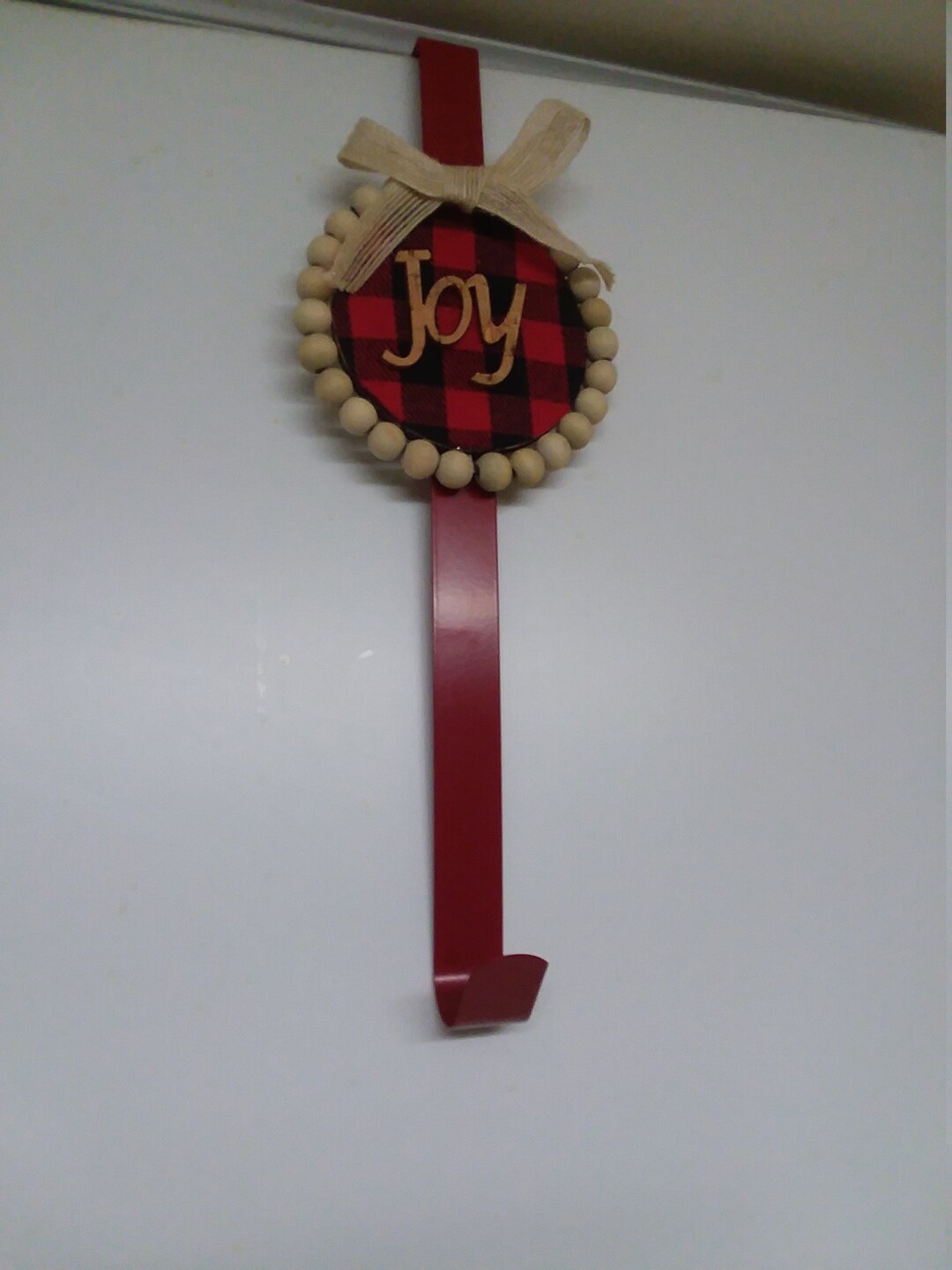 Red and Black Plaid Wreath Hanger Christmas Over the Door Etsy