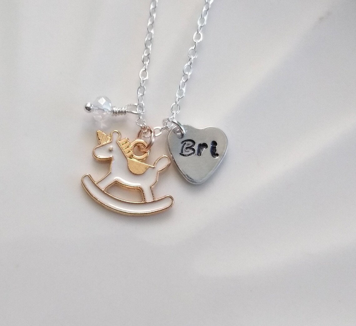 Unicorn Necklace Necklace for little girl unicorn jewelry Etsy
