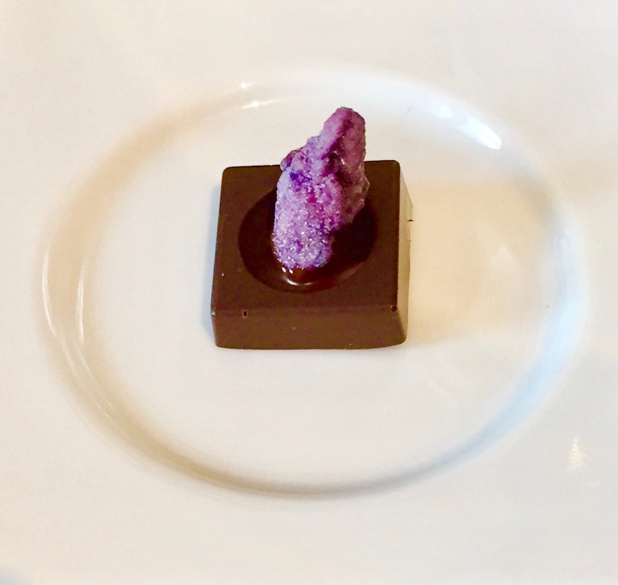 Carré Noir et Sa Pétale de Violette