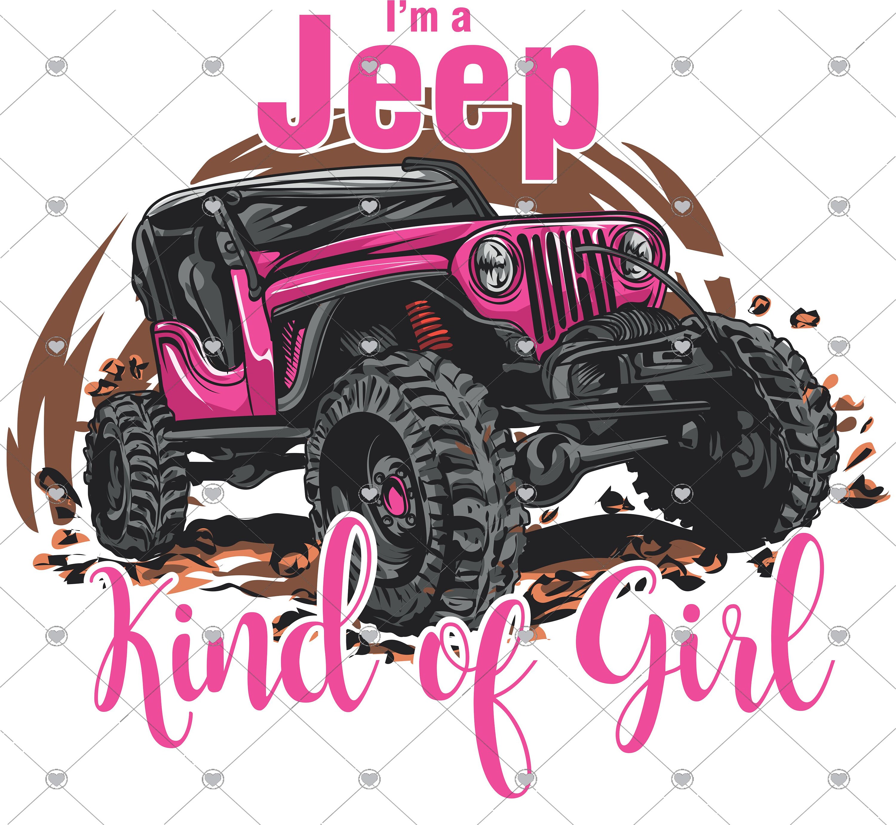 Jeep Kind of Girl, Jeep T-Shirt Design, Sublimation Design, Digital D…