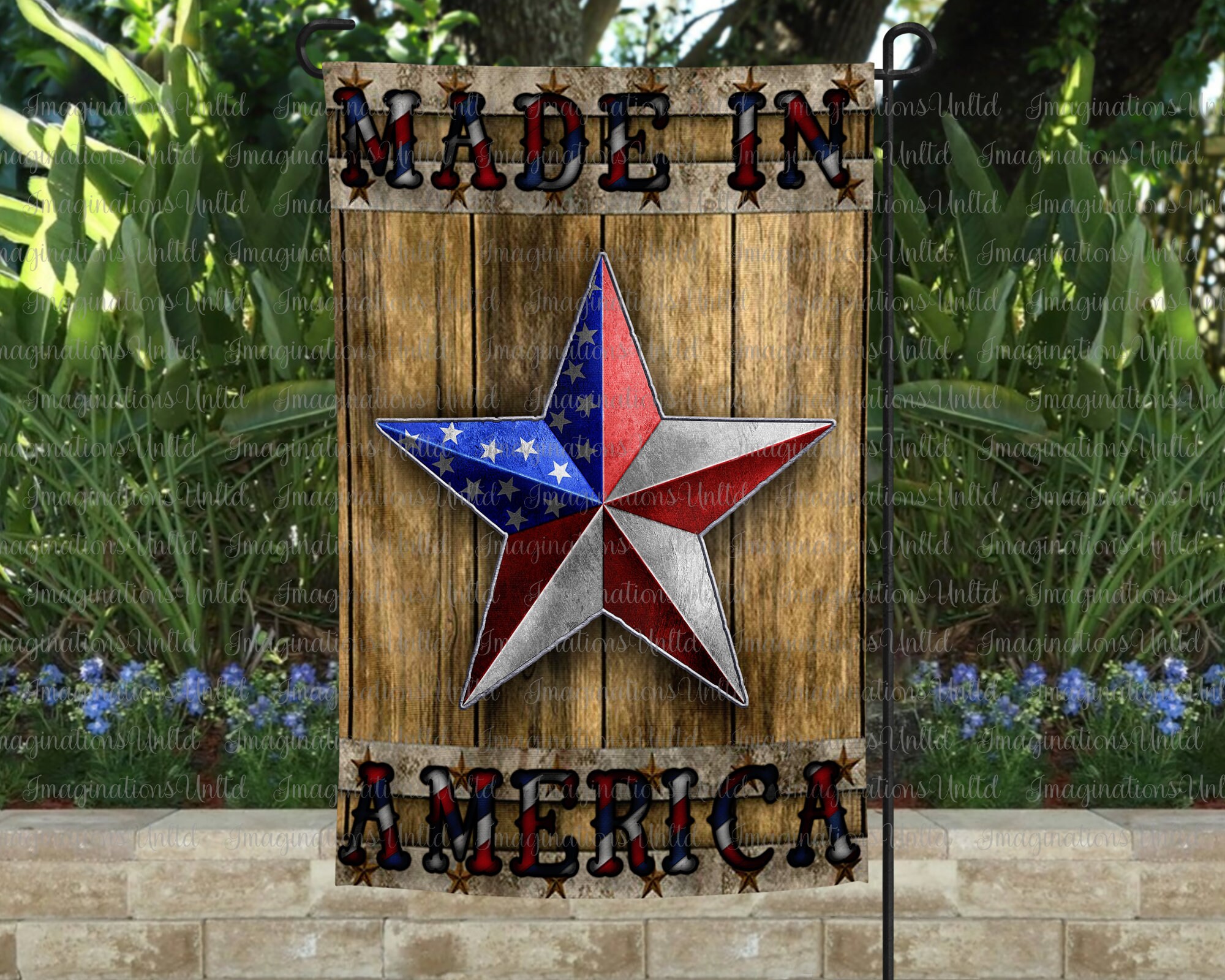 Made In America Garden Flag 12 x 18File PNG Commercial Etsy