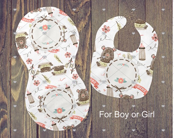 sublimation burp cloth