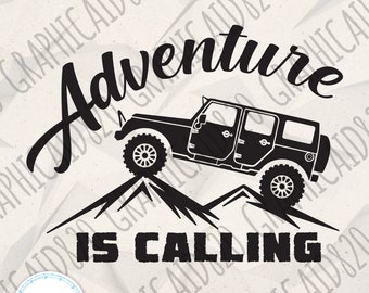 Adventure is Calling SVG | SVG Vector File | Outdoor Life 4 Door Svg Cut Files | Adventure SVG| Eps Svg Pdf Png Cricut Silhouette File