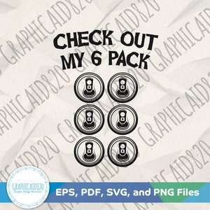 Sprawdź mój 6 Pack SVG | Projekt Six Pack Beer SVG | Plik wektorowy piwa | Pliki do cięcia Beer Lovers SVG | Plik sylwetki Cricut Eps Svg Pdf Png