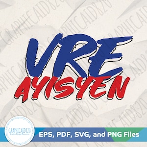 Vre Ayisyen SVG / Haití SVG Diseño / Haitian Vector File / Country Flag Colors Svg Cut Files / Eps Svg Pdf Png Cricut Silhouette File v1