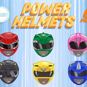 Power Helme Clip Art | Rot, Grün, Schwarz, Pink, Gelb, Blau Helm PNG | Anime Png Clipart