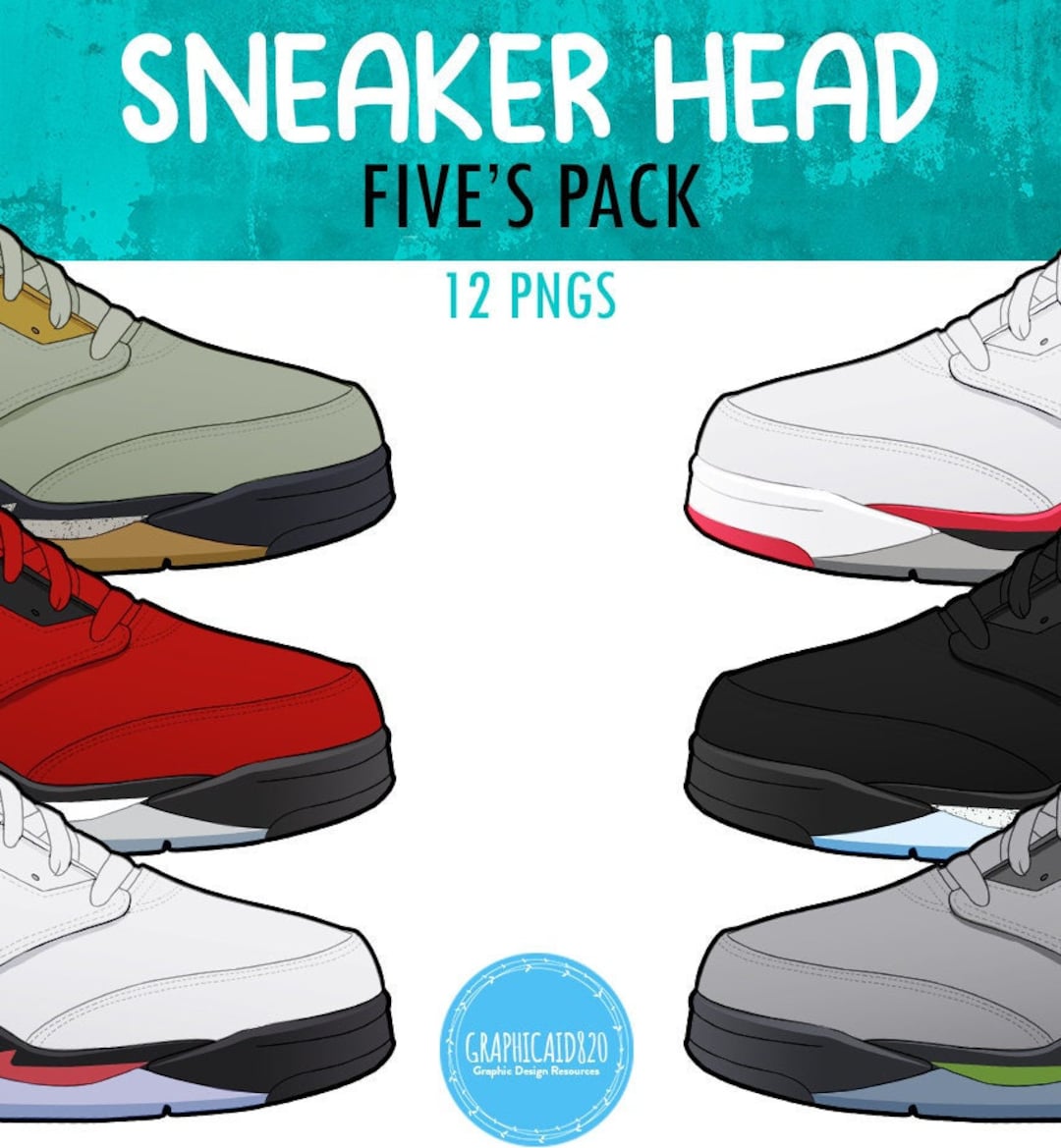 Sneaker Head PNG Bundle | T-shirt Design Clipart | Sneaker Decals ...
