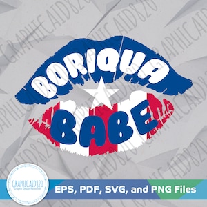 Boriqua Babe SVG Design | Puerto Rican Pride Flag Vector File | Boricua Svg Cut Files | Eps Svg Pdf Png Cricut Silhouette File