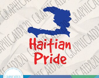 Haitian Pride SVG | Haiti Ayiti Design | Haitian American Vector File | Flag Colors Cut Files | Eps Svg Pdf Png Cricut Silhouette File
