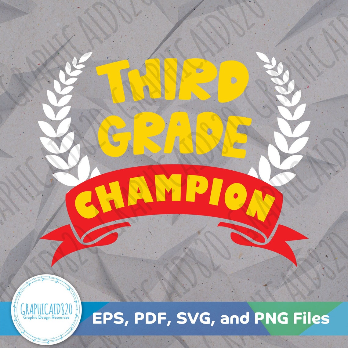 Third Grade Champion SVG | First Day of School Vector File | 3rd Grade ...