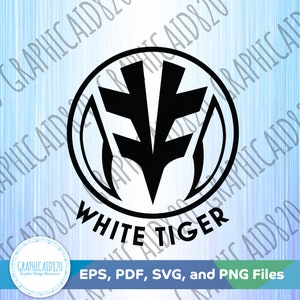 Power White Clip Art / Coin Design Svg Cut Files / Super Hero Eps Svg Pdf Png Cricut Silhouette File v1
