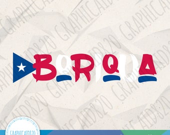 Boriqua SVG Design | Puerto Rican Pride Flag Vector File | Boricua Svg Cut Files | Eps Svg Pdf Png Cricut Silhouette File