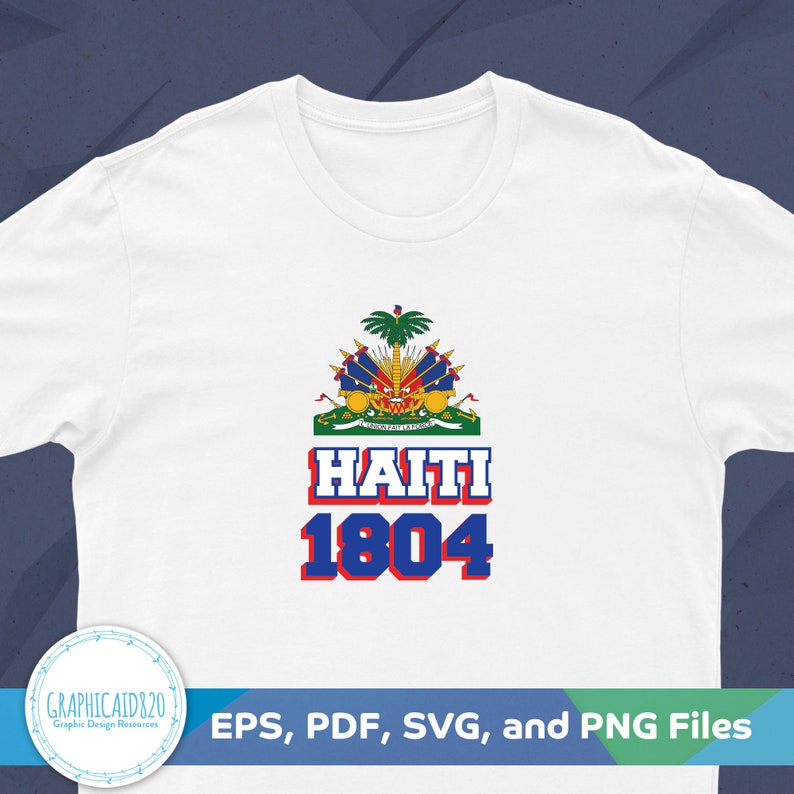 Haiti 1804 SVG Haiti Design Haitian American Vector File Country Flag Colors Svg Cut Files Eps Svg Pdf Png Cricut Silhouette File v3 image 2