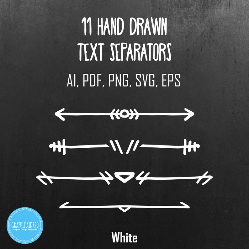 22 Hand Drawn Elegant Arrow Text Divider Clip Art Digital Decorative Clip Art Border Page Separator Vector Clipart Instant Download