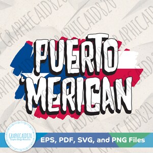 Puerto Merican SVG Design | Puerto Rican Pride Flag Vector File | Boricua Svg Cut Files | Eps Svg Pdf Png Cricut Silhouette File