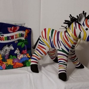 Stoffbuch mit Regenbogenzebra