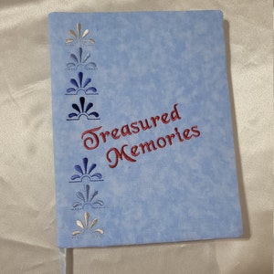 Refillable Journals with Embroidered Covers - Treasured Memories