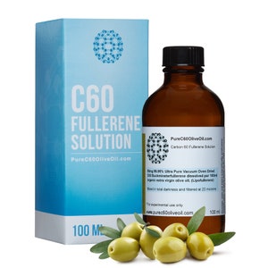 Organic C60 Olive Oil 100ml - 99.95% Ultra Pure VOD C60 80mg
