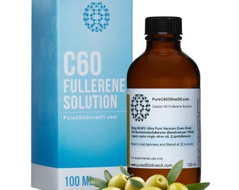 Organic C60 Olive Oil 100ml - 99.95% Ultra Pure VOD C60 80mg