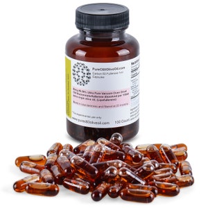 Capsules/comprimés d'huile d'olive C60 biologique 100 ml - 99,99 % sans solvant C60