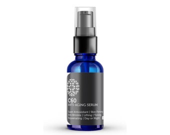 C60 Fullerene Anti-Aging Serum Cream 30ml Made With Organic Ingredients