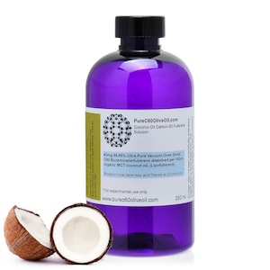 Organic C60 MCT Coconut Oil 250ml  - 99.95% Ultra Pure VOD C60 100mg