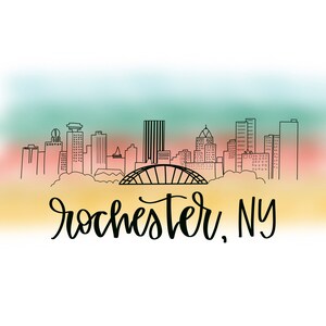 PRINT: Rochester NY Skyline image 3