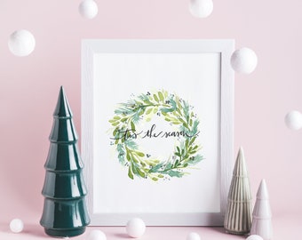 PRINT: 'Tis the Season, Hand Lettered Print, Art Print