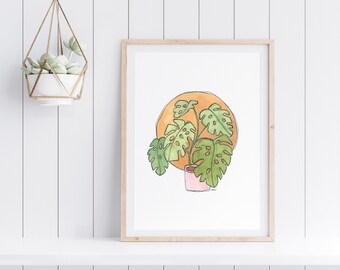 PRINT: Pink Hydrangea, Watercolor Art Print