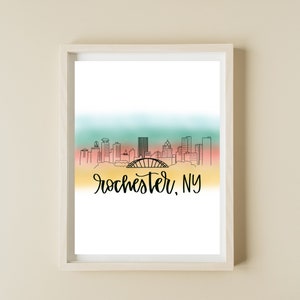 PRINT: Rochester NY Skyline image 2