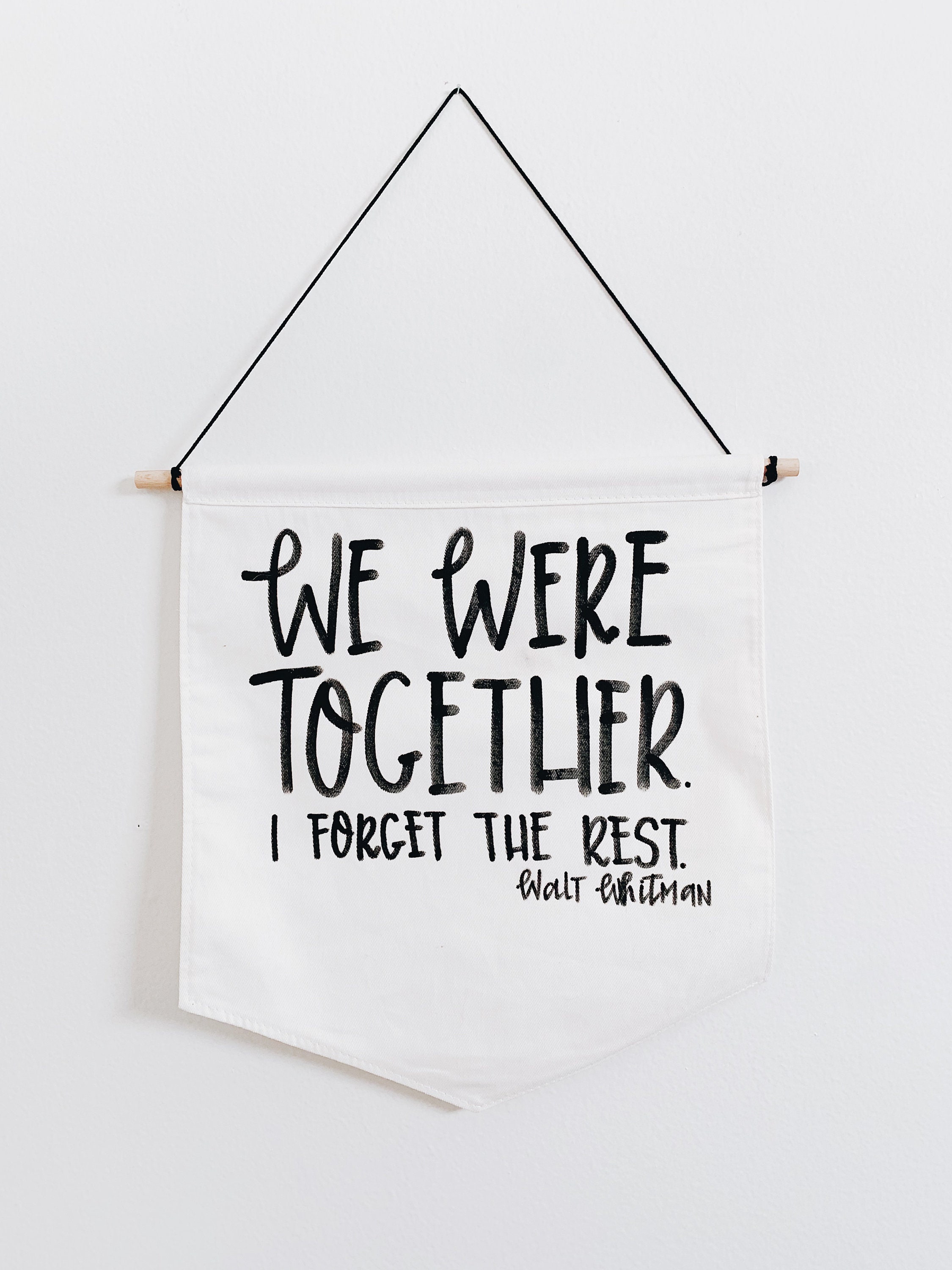 We waren samen ik vergeet de rest Walt Whitman Citaat Etsy