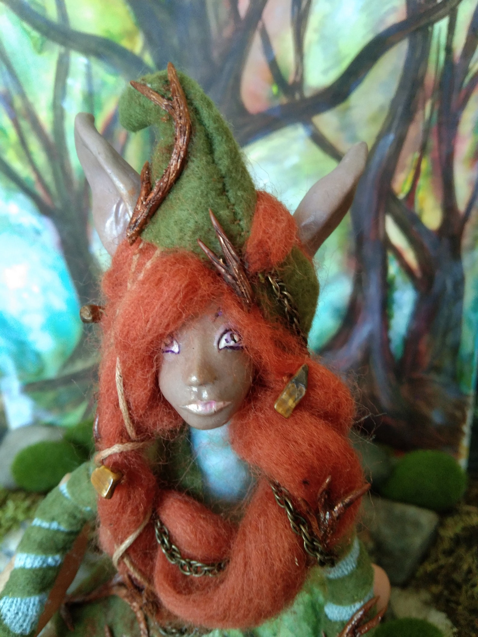 Forest fairy doll / polymer doll / mixed media / fairy tale | Etsy