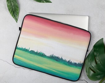 Romantic hills minimalist Painting Laptop Sleeve art case