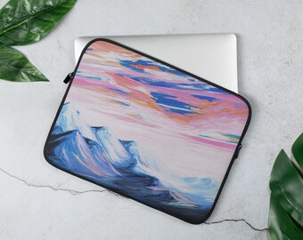 Bright pink Sky  Painting Laptop Sleeve art case
