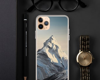 Mount Everest Clear Case for iPhone®, Mount everest mountain peak iphone 15 case, Destination iphone cases.