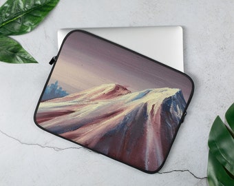 Purple abstract Mountain landscape Laptop Sleeve