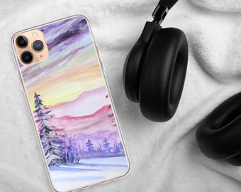 Colourful Winter Northern sunset Case for iPhone®, A Winter case for all iphone models