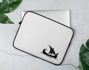Viking ship silhouette minimalist soft Laptop Sleeve